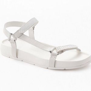 Dolce Vita Colm White Sliced Leather Sandal